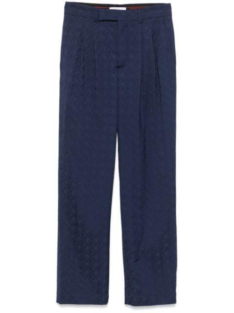 Moon Diamond-jacquard trousers by MARINE SERRE