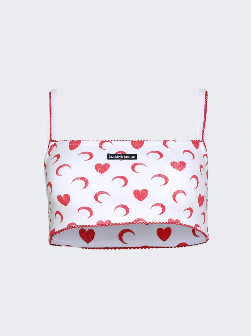 Moon Heart Bra White And Red  | The Webster by MARINE SERRE