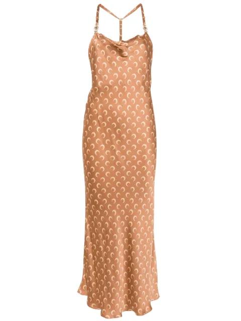 Moon Satin maxi dress by MARINE SERRE