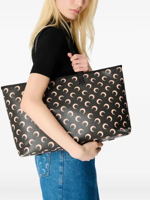 Moon canvas tote bag by MARINE SERRE