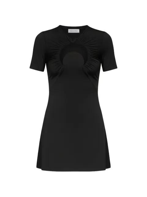 Moon-detail gathered mini dress by MARINE SERRE