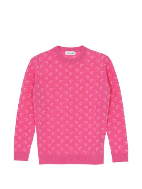 Moon-jacquard crew-neck sweater by MARINE SERRE