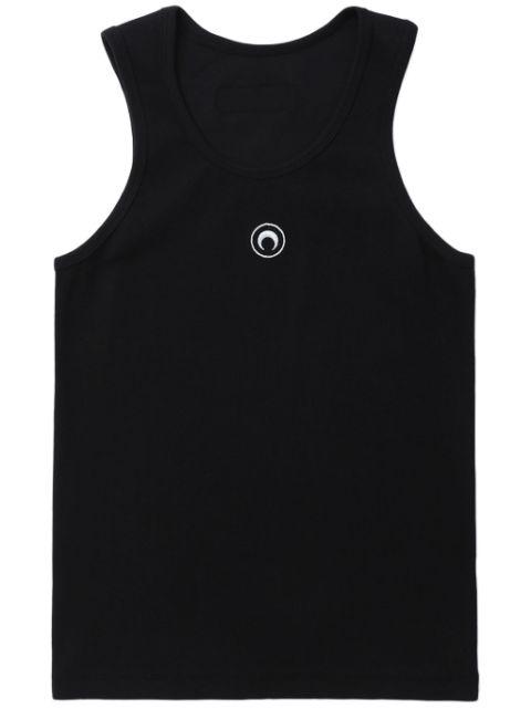 Moon logo-patch tank top by MARINE SERRE