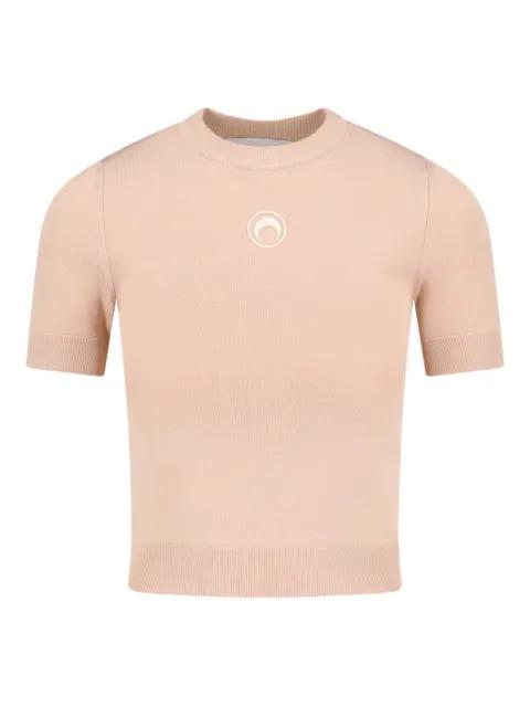 Moon-logo short-sleeved top by MARINE SERRE