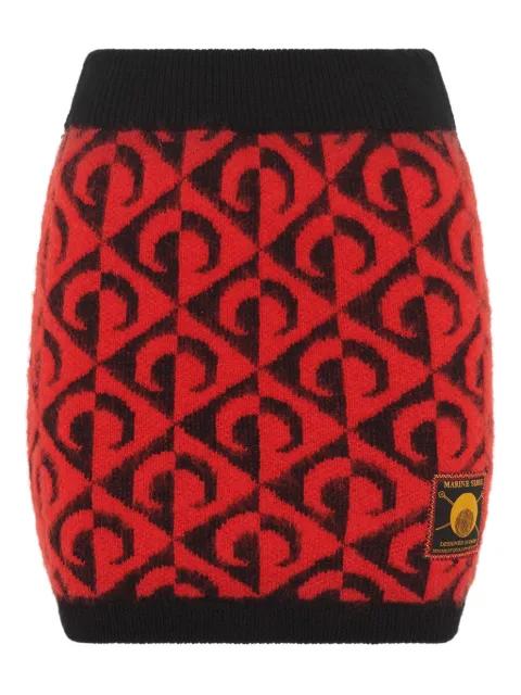Moon lozenge-knit miniskirt by MARINE SERRE