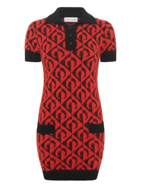 Moon lozenge-knit polo dress by MARINE SERRE