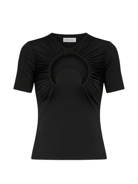 Moon-motif gathered T-shirt by MARINE SERRE
