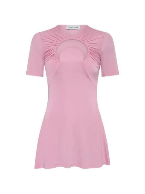 Moon-motif gathered mini dress by MARINE SERRE