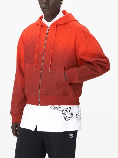 Moon-pattern fleece hoodie by MARINE SERRE