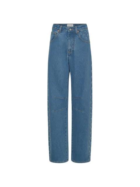 Moon-print barrel jeans by MARINE SERRE