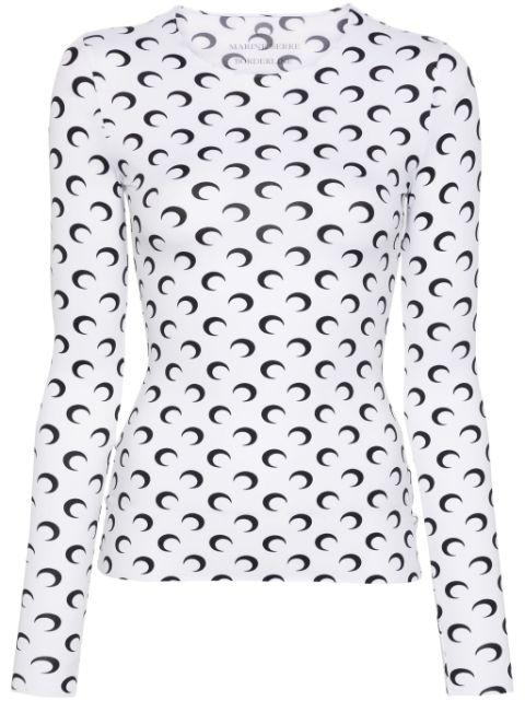 Moon-print crew-neck top by MARINE SERRE