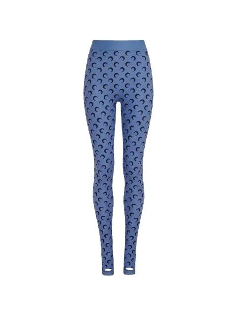 Moon-print jersey leggings by MARINE SERRE