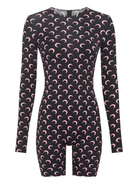 Moon-print jersey playsuit by MARINE SERRE