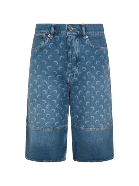 Moon-print panelled shorts by MARINE SERRE