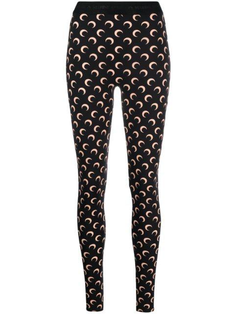 Moon printed leggings by MARINE SERRE