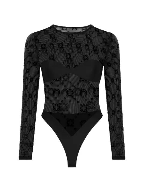 Moonogram long-sleeve bodysuit by MARINE SERRE