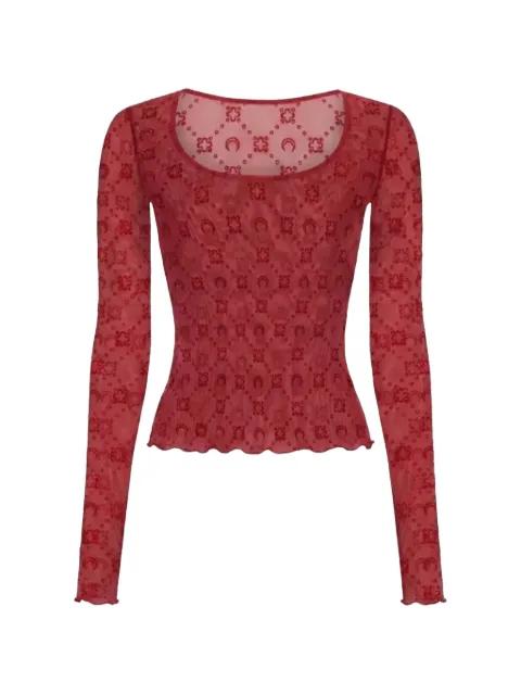 Moonogram mesh T-shirt by MARINE SERRE
