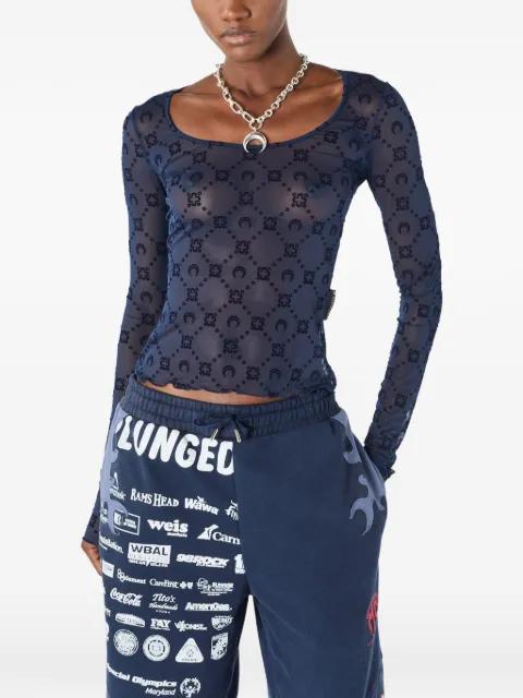 Moonogram mesh T-shirt by MARINE SERRE