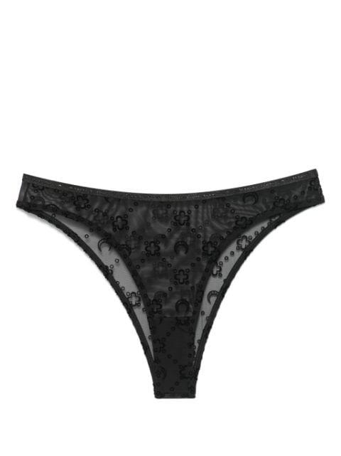 Moonogram mesh briefs by MARINE SERRE