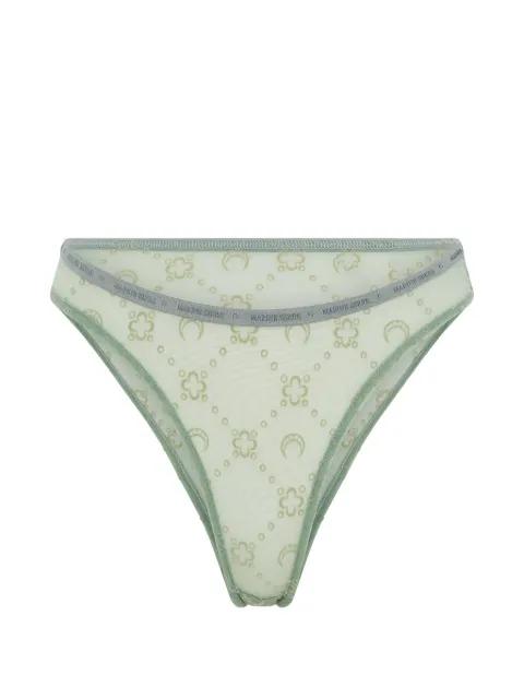 Moonogram mesh thong by MARINE SERRE