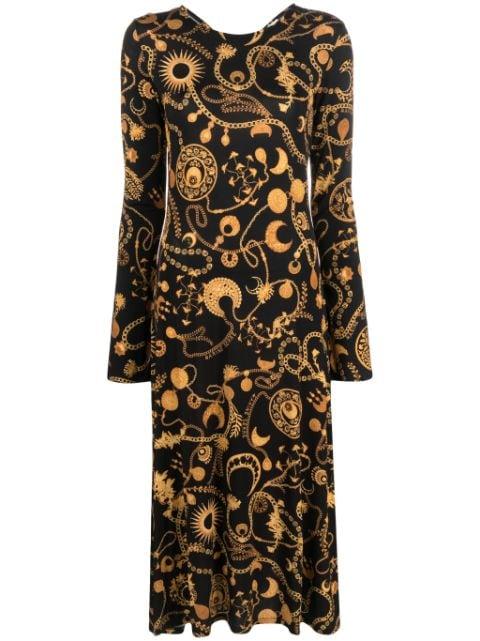 Ornament Jewellery-print midi dress by MARINE SERRE