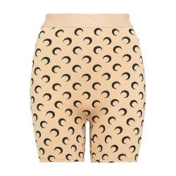 Recycled Moon jersey mini shorts by MARINE SERRE