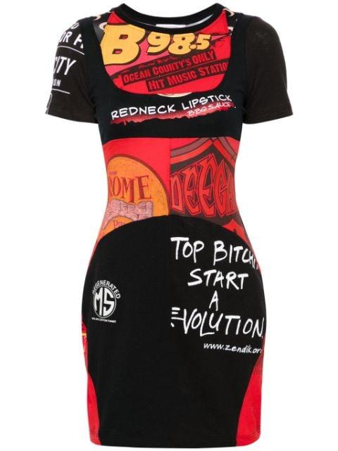 Regenerated Graphic T-shirt minidress by MARINE SERRE