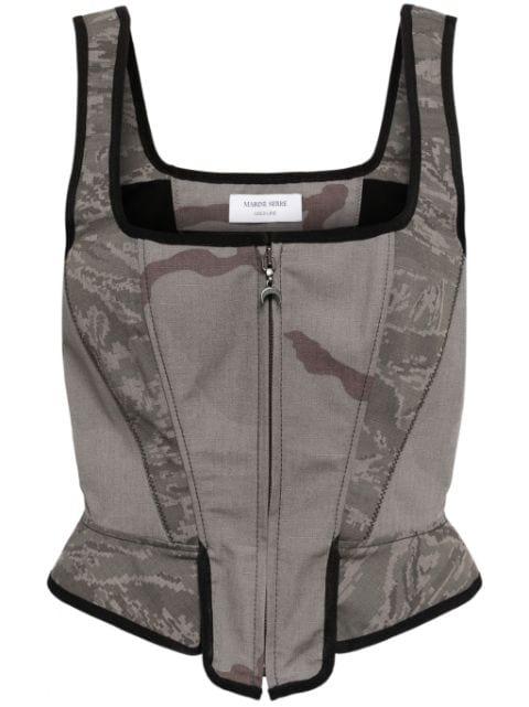 Regenerated cotton corset top by MARINE SERRE