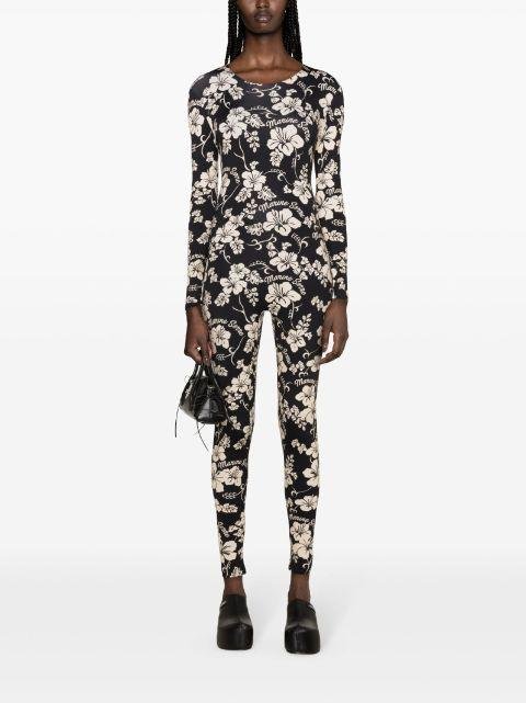 Regenerated floral-print catsuit by MARINE SERRE