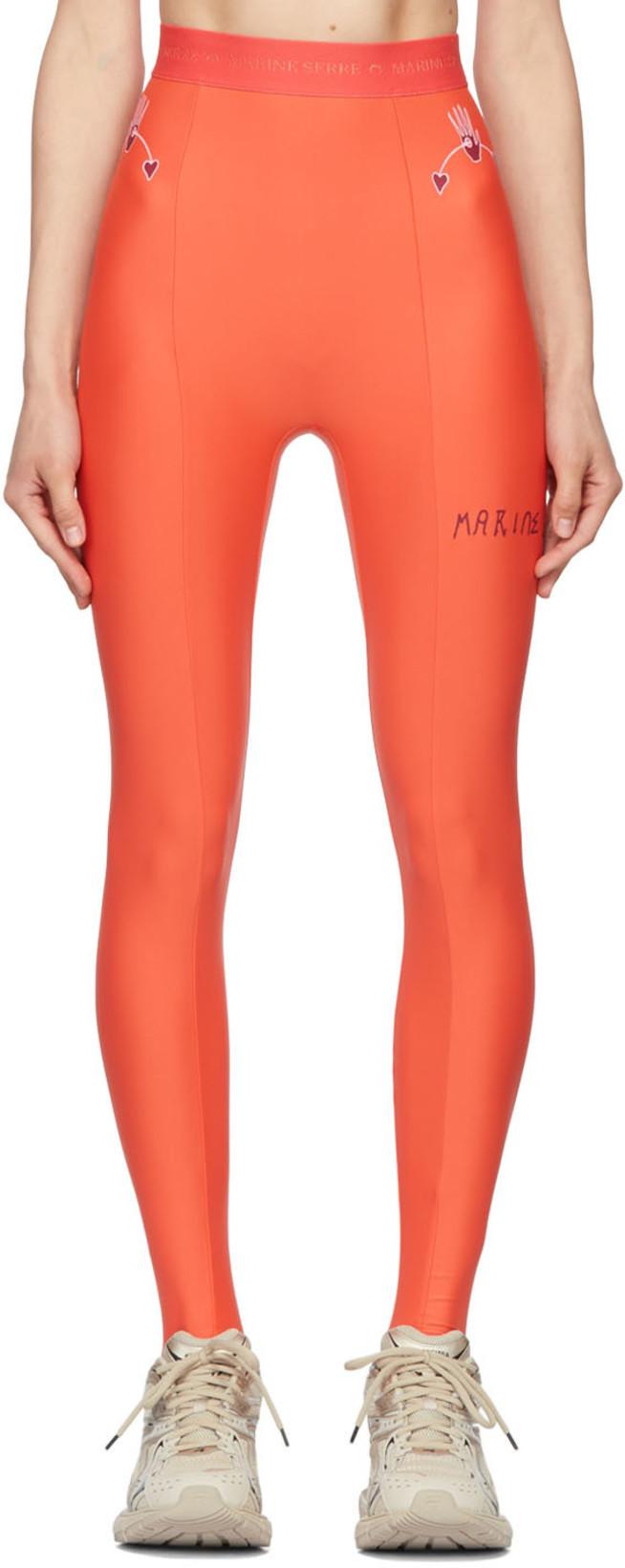 SSENSE Exclusive Red Sport Leggings by MARINE SERRE