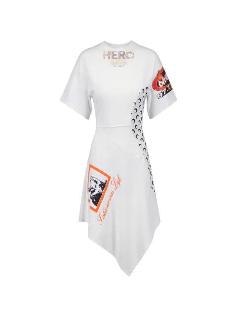 asymmetrical Regenerated jersey dress by MARINE SERRE