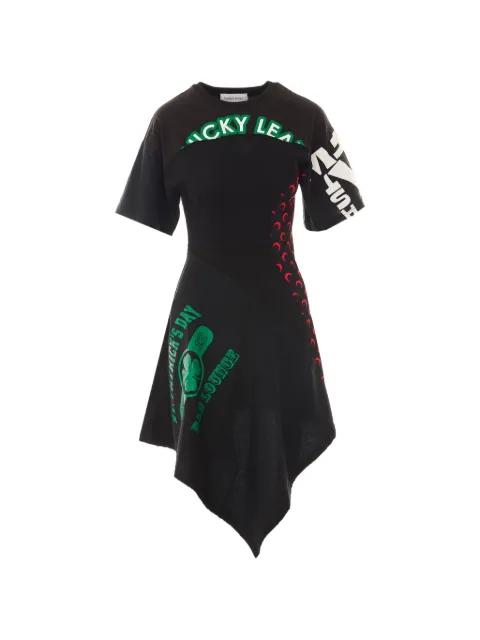 asymmetrical patchwork dress by MARINE SERRE