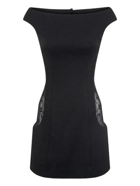 boat-neck dropped-shoulders mini dress by MARINE SERRE