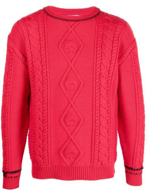 cable-knit wool jumper by MARINE SERRE