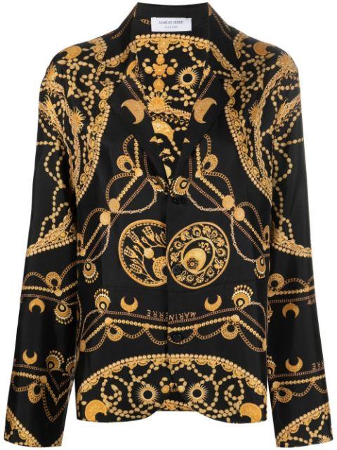 chain-print silk shirt by MARINE SERRE