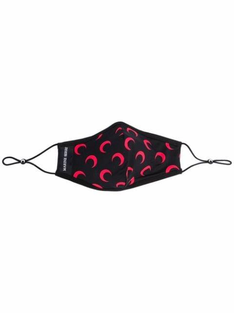 crescent moon-print face mask by MARINE SERRE