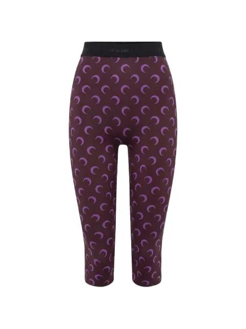 crescent-pattern cropped leggings by MARINE SERRE