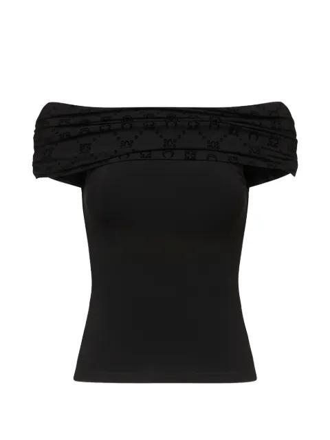 draped off-shoulder blouse by MARINE SERRE