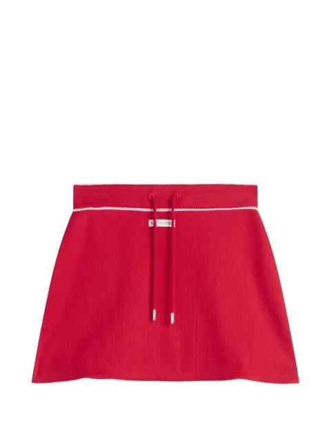 drawstring-waist crochet-trim skirt by MARINE SERRE