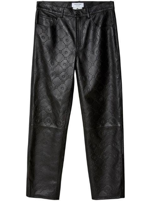 embossed crescent moon trousers by MARINE SERRE