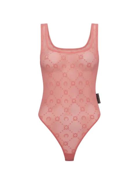flocked bodysuit by MARINE SERRE