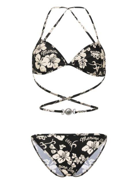 floral-print bikini by MARINE SERRE