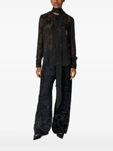 floral-print silk scarf blouse by MARINE SERRE