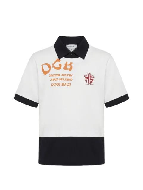 graphic-print polo shirt by MARINE SERRE