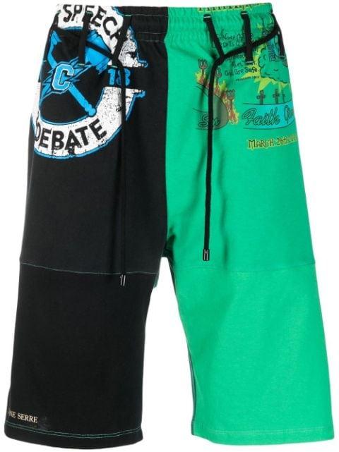 graphic-print track shorts by MARINE SERRE