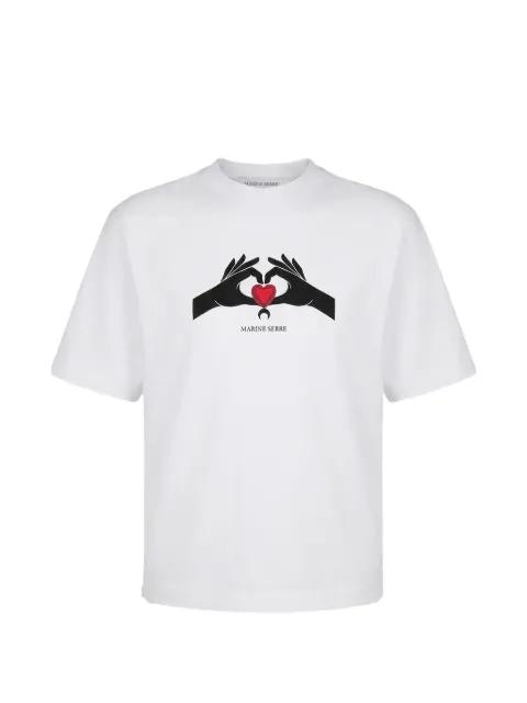 heart-print T-shirt by MARINE SERRE