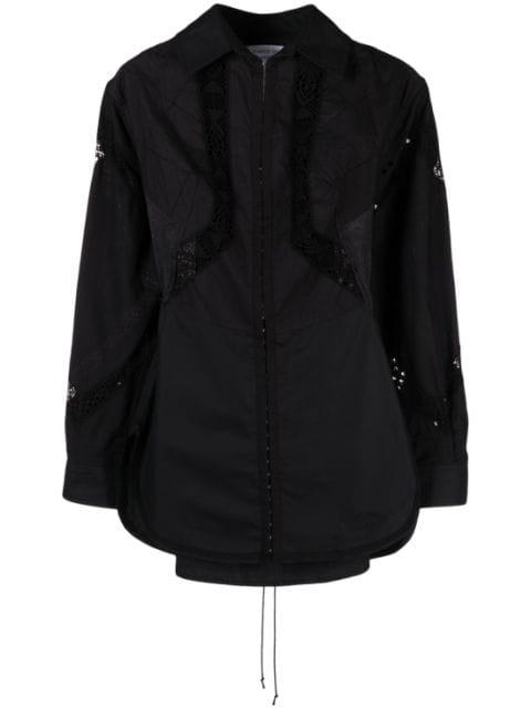 lace-detail shirt dress by MARINE SERRE