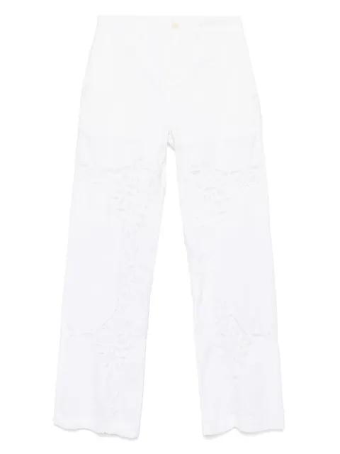 lace-panel trousers by MARINE SERRE