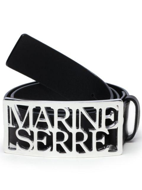 logo-buckle leather belt by MARINE SERRE