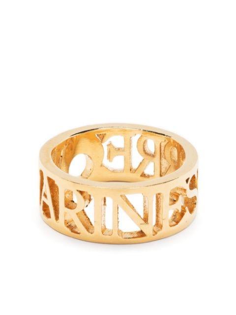logo cut-out polished ring by MARINE SERRE
